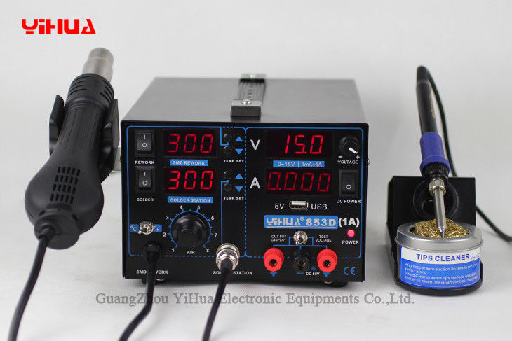 Горячевоздушный паяя USB 4 цифров СИД станции YIHUA 853D 1A 4 уточняет дисплей